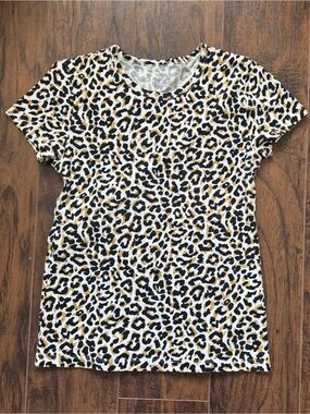 J.Crew XS Leopard Print Collector Tee